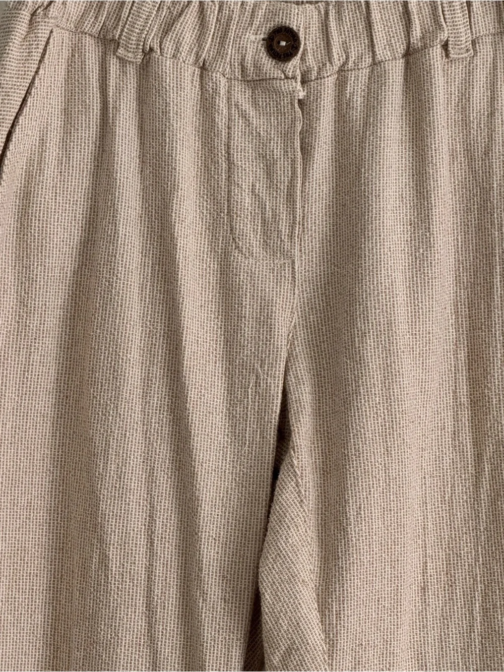 Organic Natural Cotton Tan Pants - Picture 3 of 5